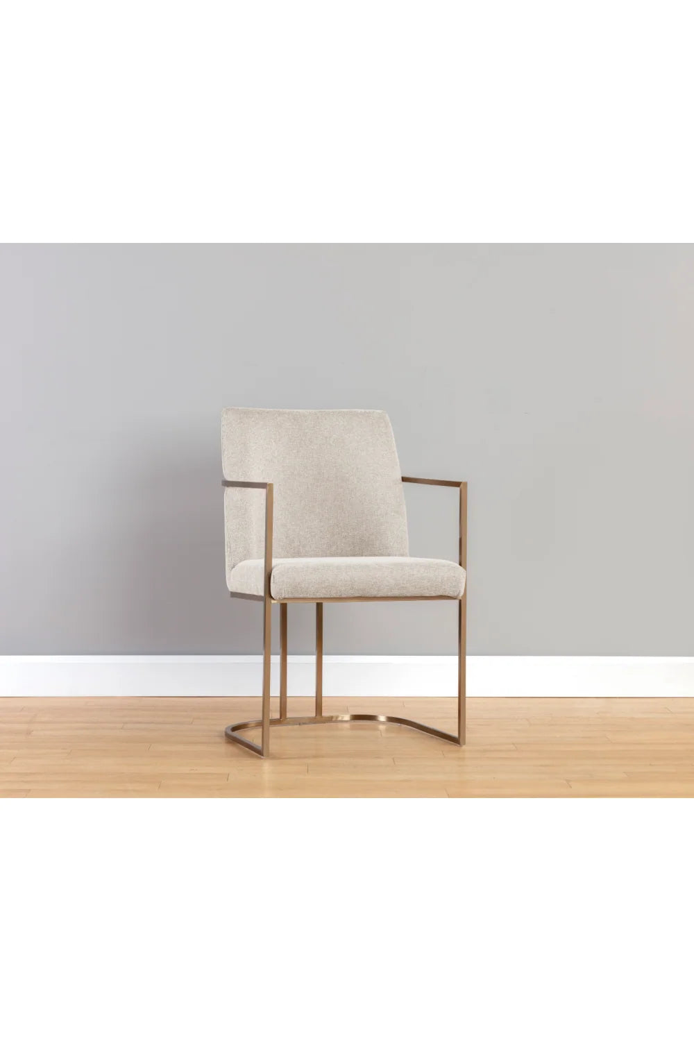 Luxury Antique Brass Modern Dining Armchair European Style for Villa