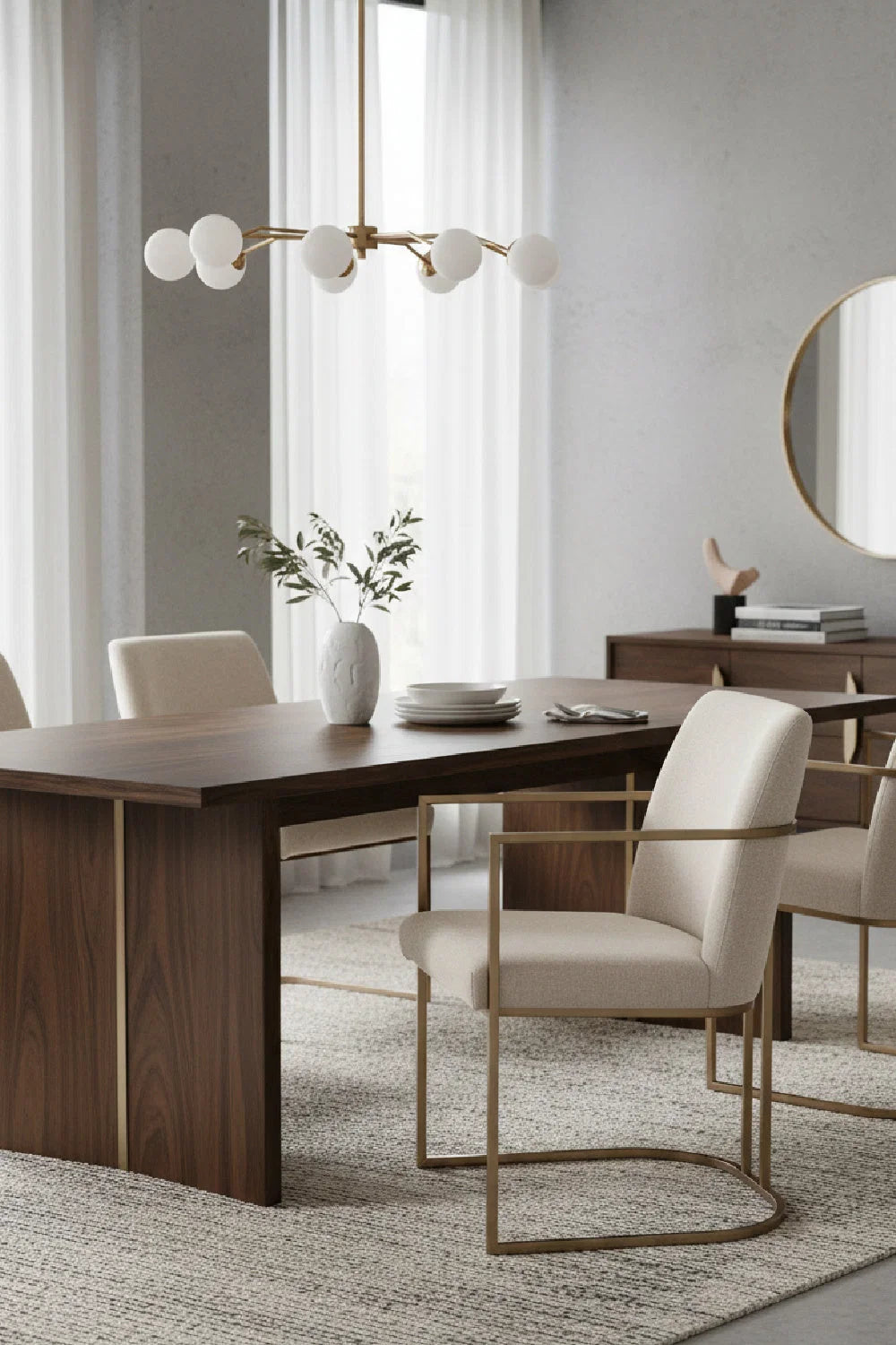 Luxury Antique Brass Modern Dining Armchair European Style for Villa