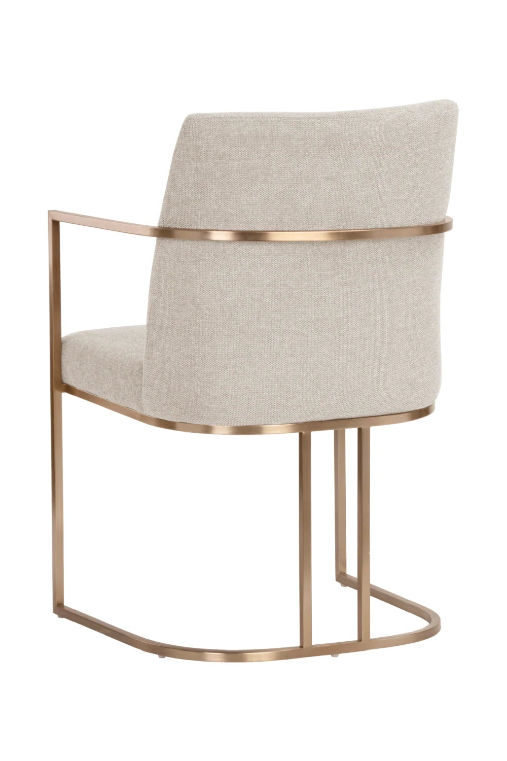 Luxury Antique Brass Modern Dining Armchair European Style for Villa