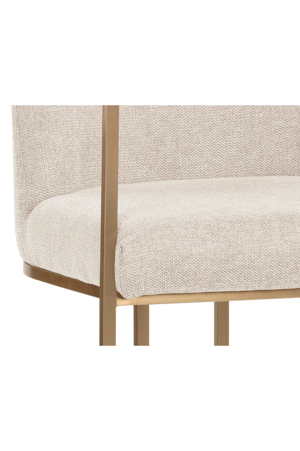 Luxury Antique Brass Modern Dining Armchair European Style for Villa