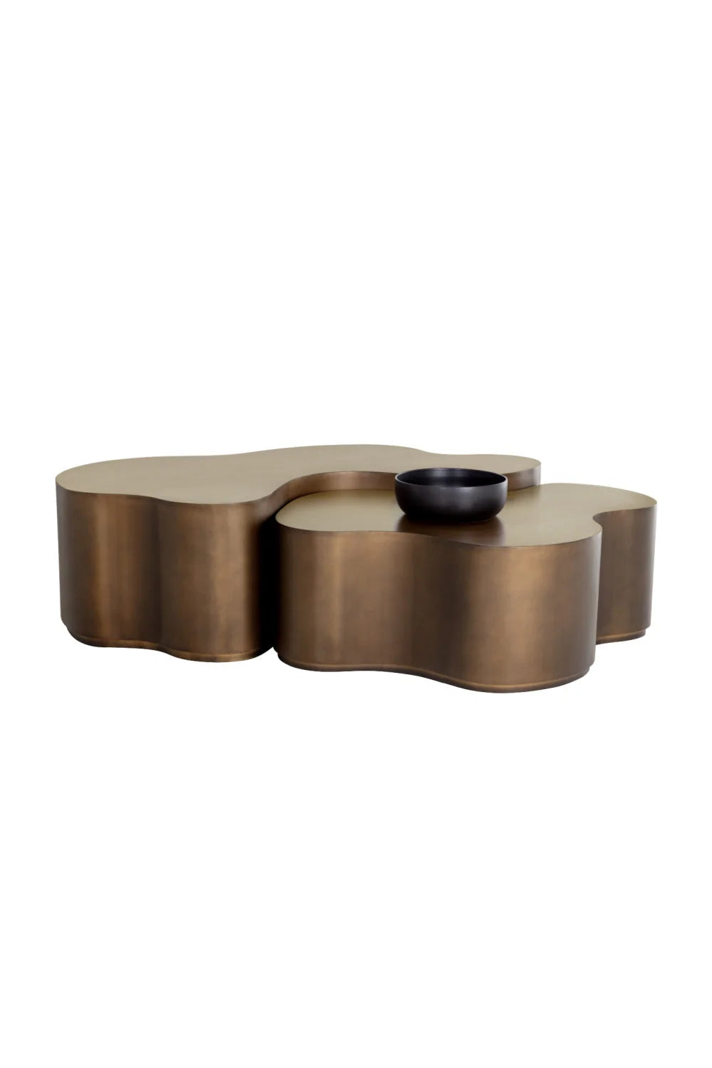 Luxury Antique Brass Nesting Coffee Table Modern Italian Style for Villa