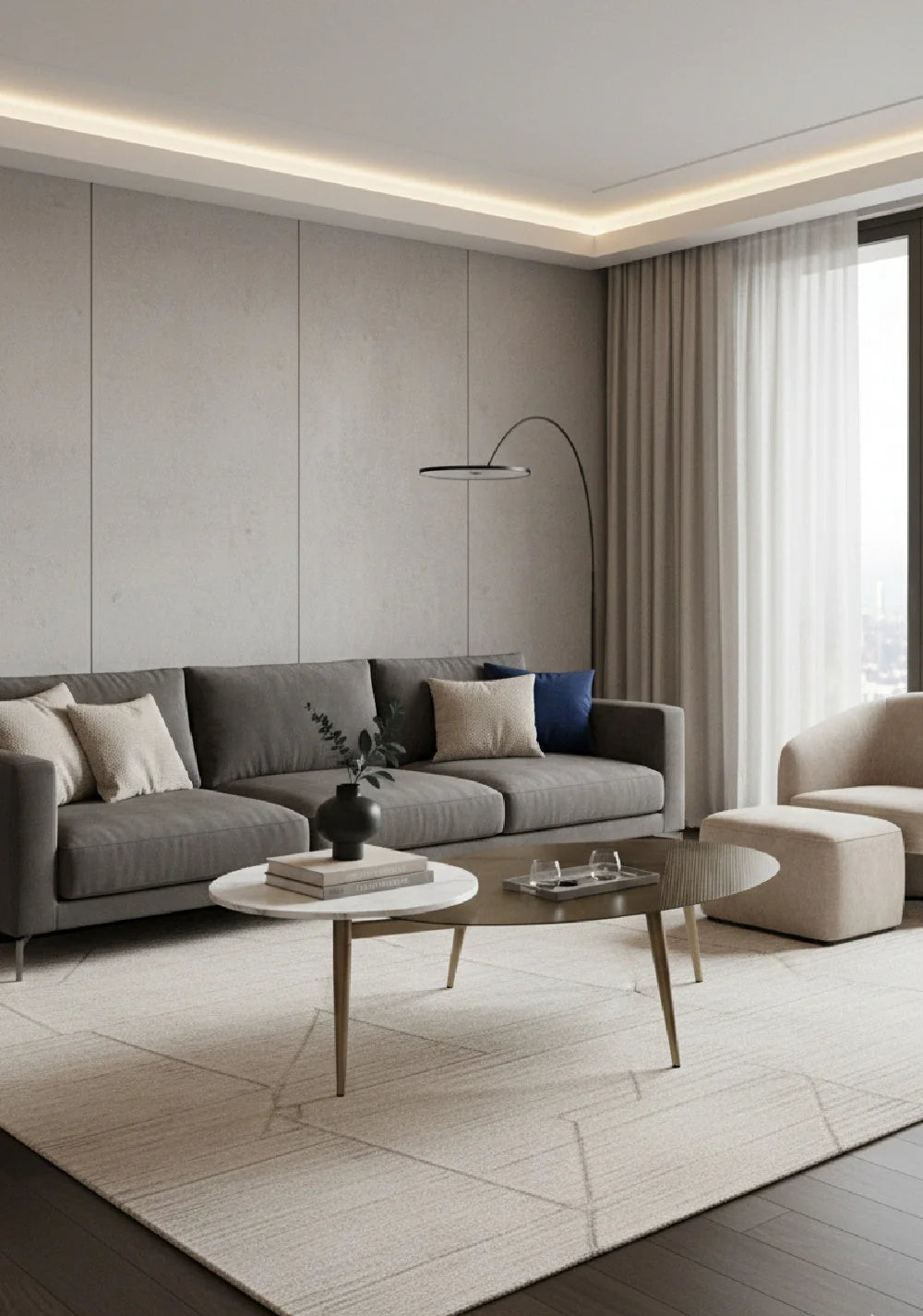 Luxury Antique Brass Oval Coffee Table Modern Italian Style for Villa