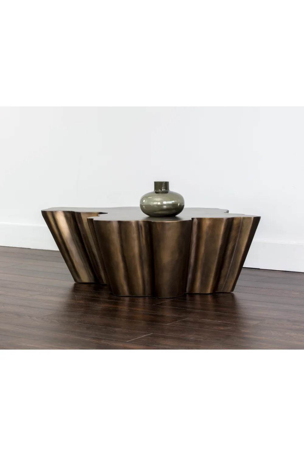 Luxury Antique Bronze Freeform Coffee Table Modern Italian Style for Villa