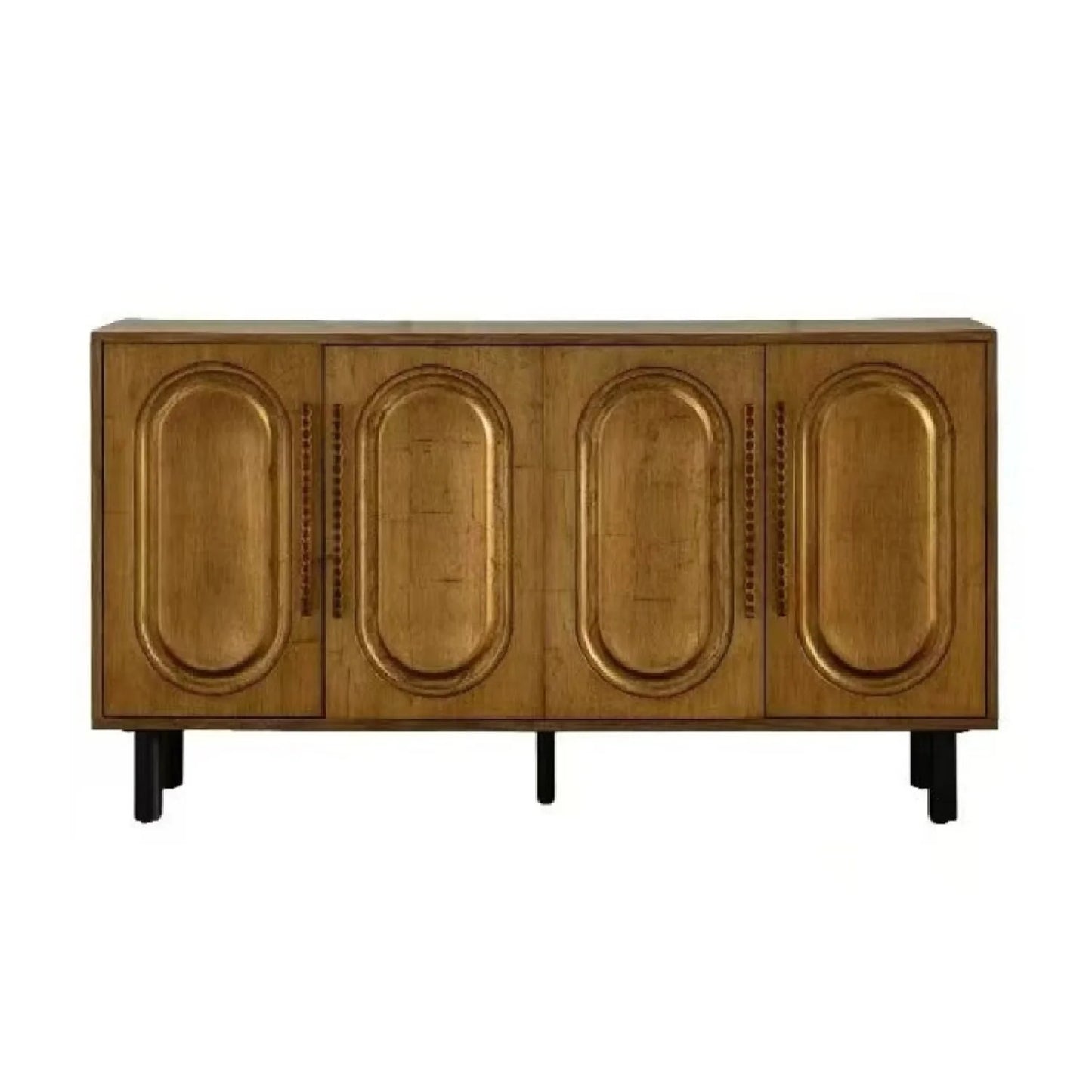 Luxury Antique Gold 4-Door Sideboard European Style for Villa