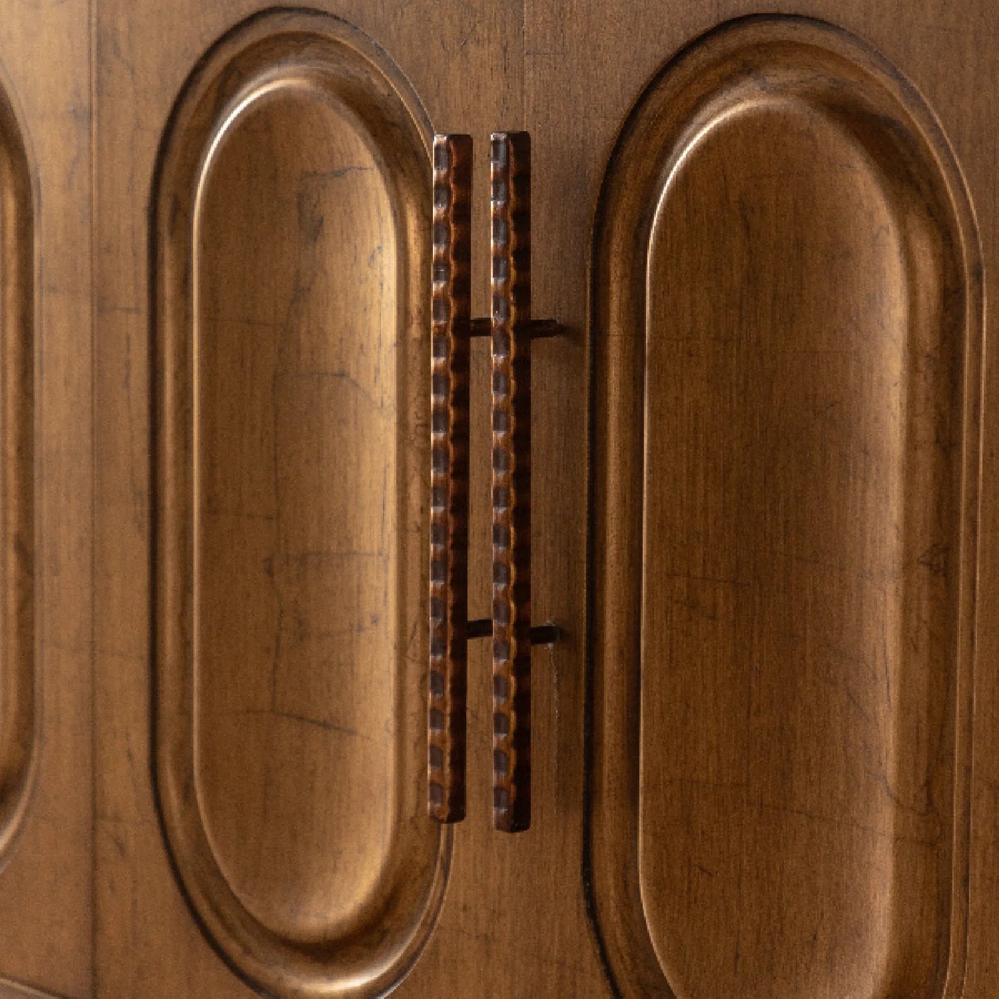 Luxury Antique Gold 4-Door Sideboard European Style for Villa