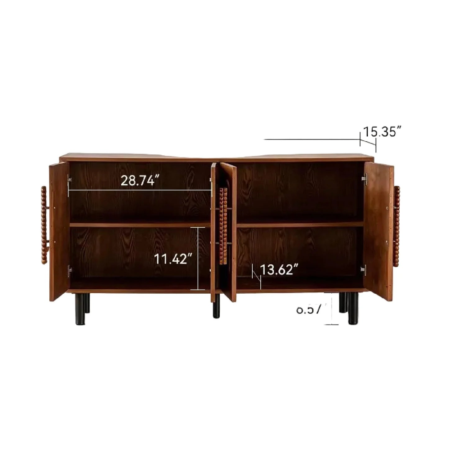 Luxury Antique Gold 4-Door Sideboard European Style for Villa