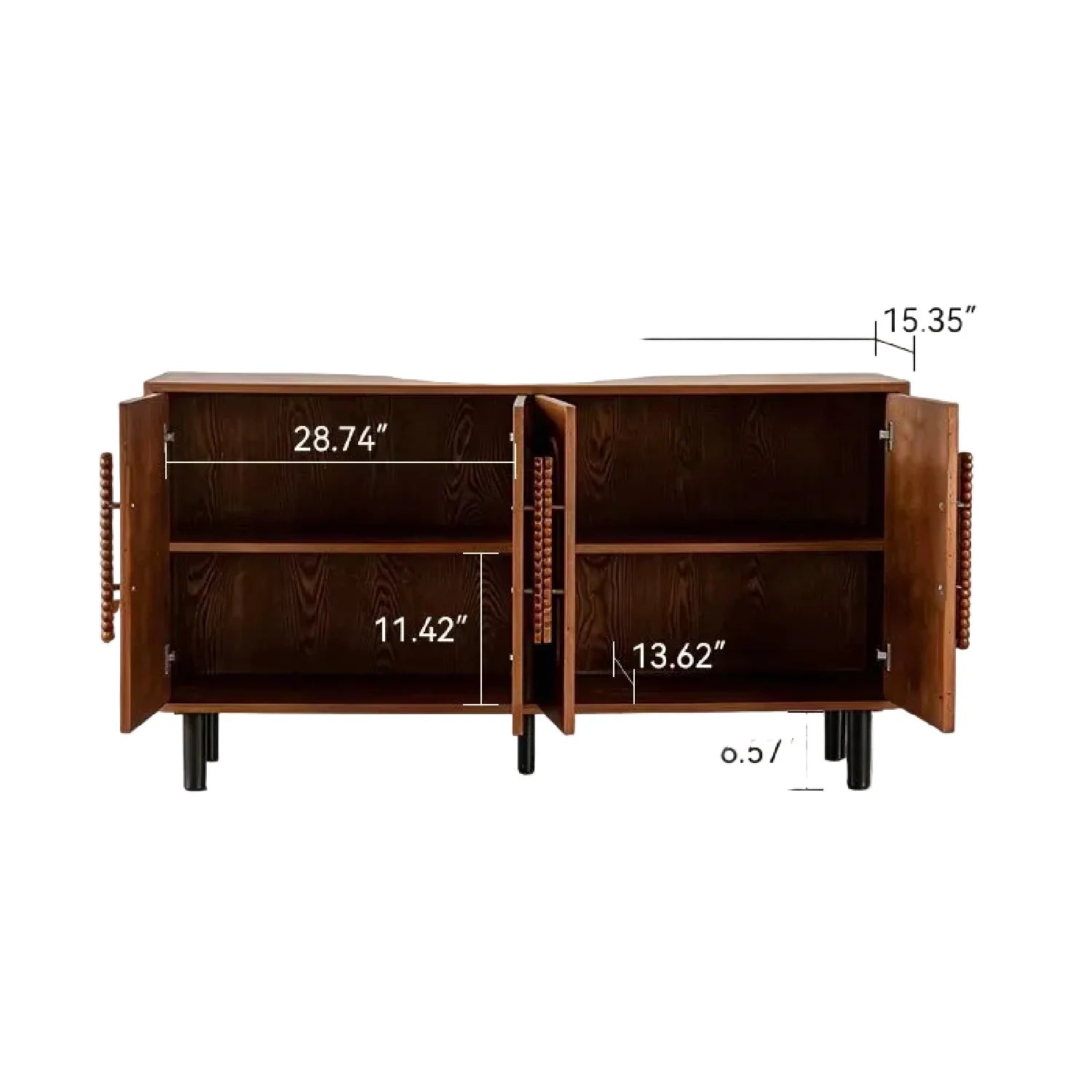 Luxury Antique Gold 4-Door Sideboard European Style for Villa