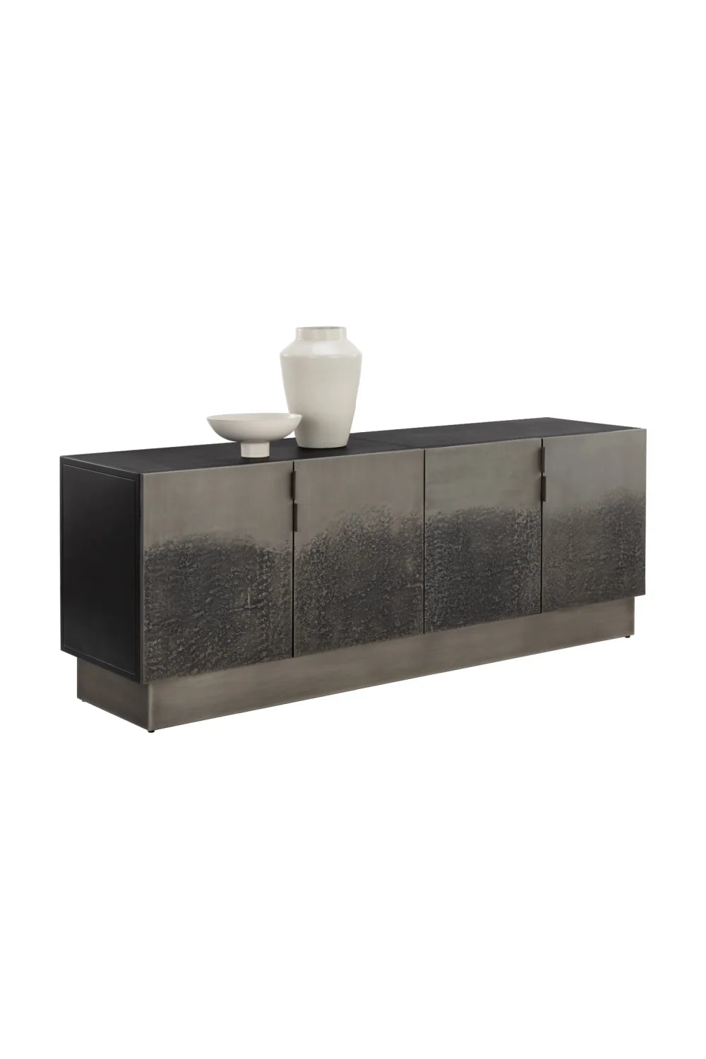 Luxury Antique Silver 4-Door Sideboard European Style for Villa