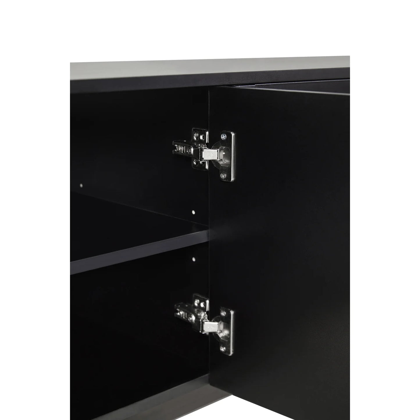 Luxury Arch Black Wood TV Stand Modern Italian Style for Villa