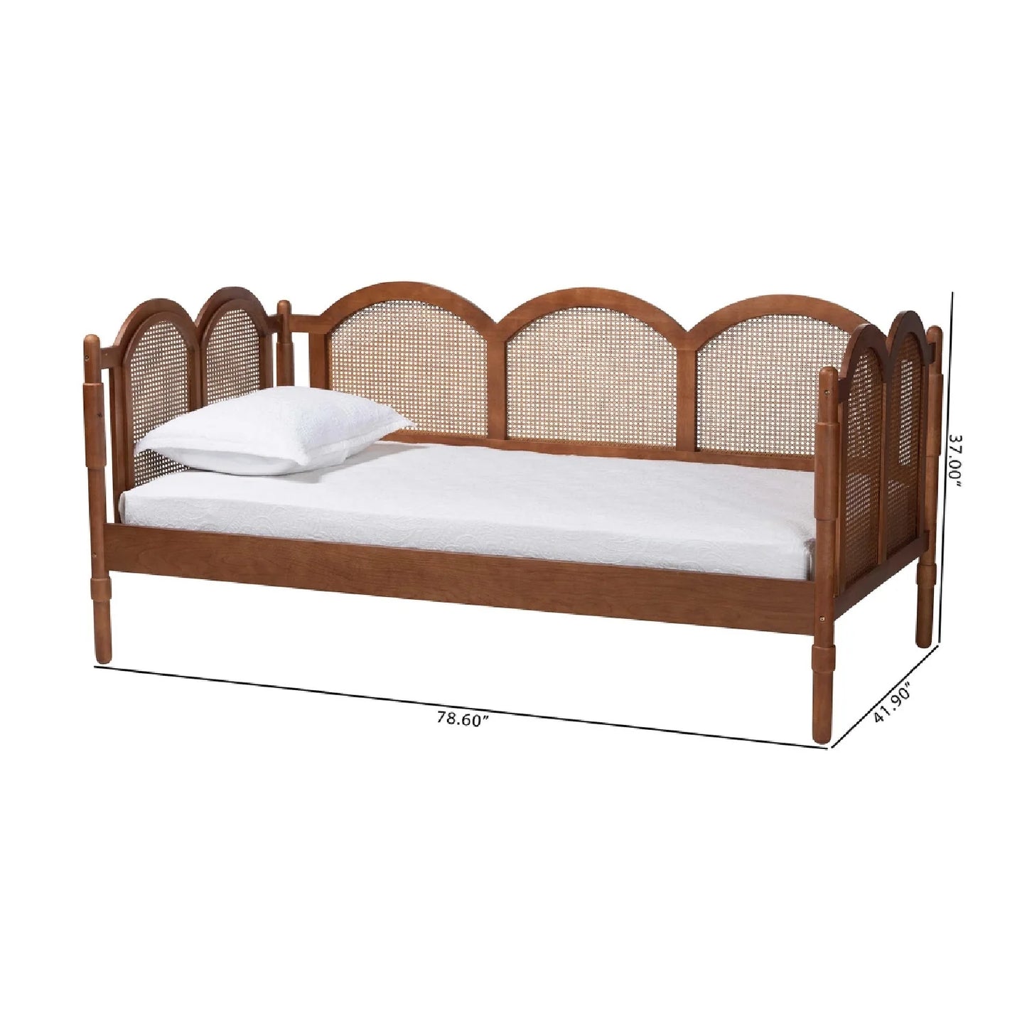 Luxury Arched Rattan Daybed Modern Italian Style for Villa