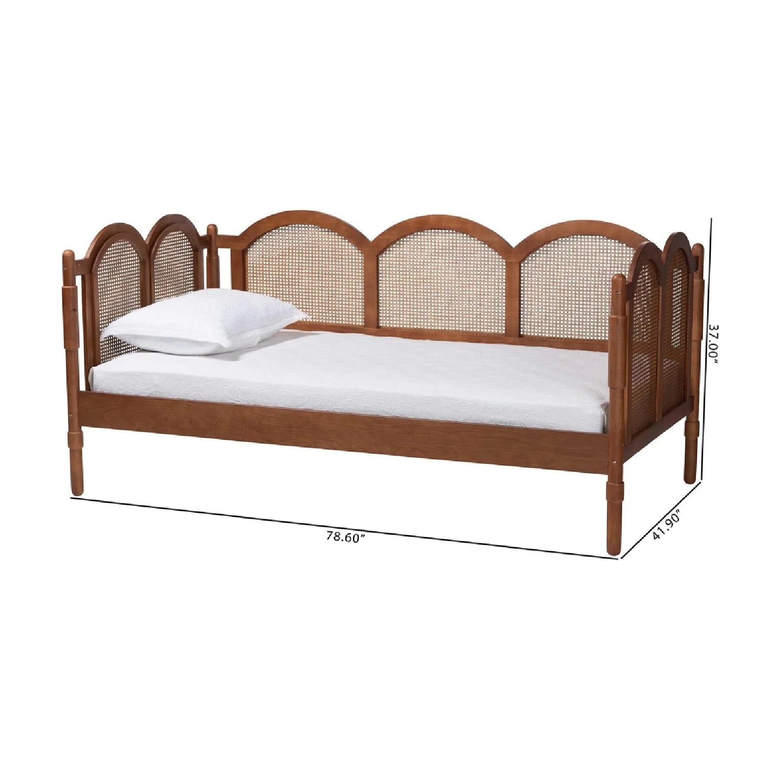 Luxury Arched Rattan Daybed Modern Italian Style for Villa