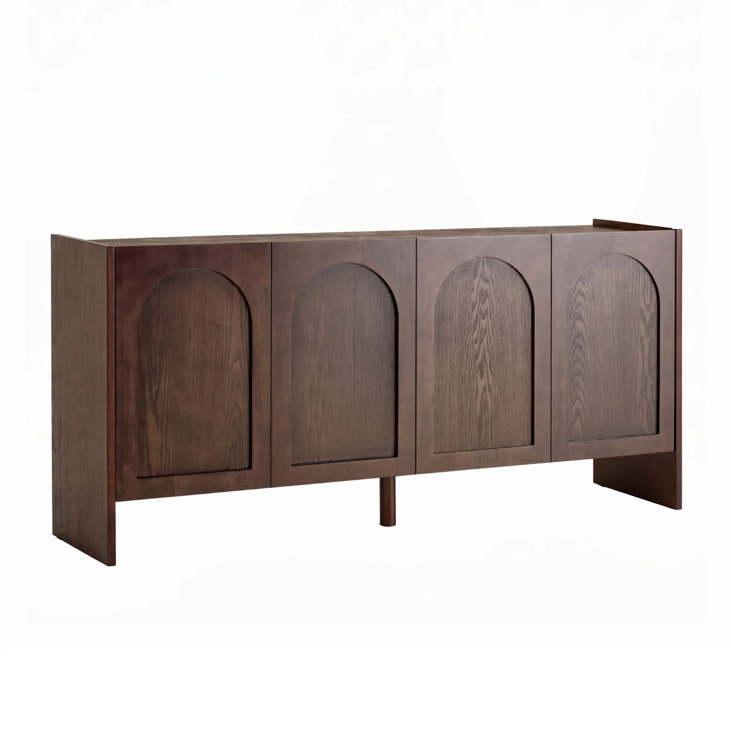 Luxury Arched Wood 4-Door Sideboard European Style for Villa