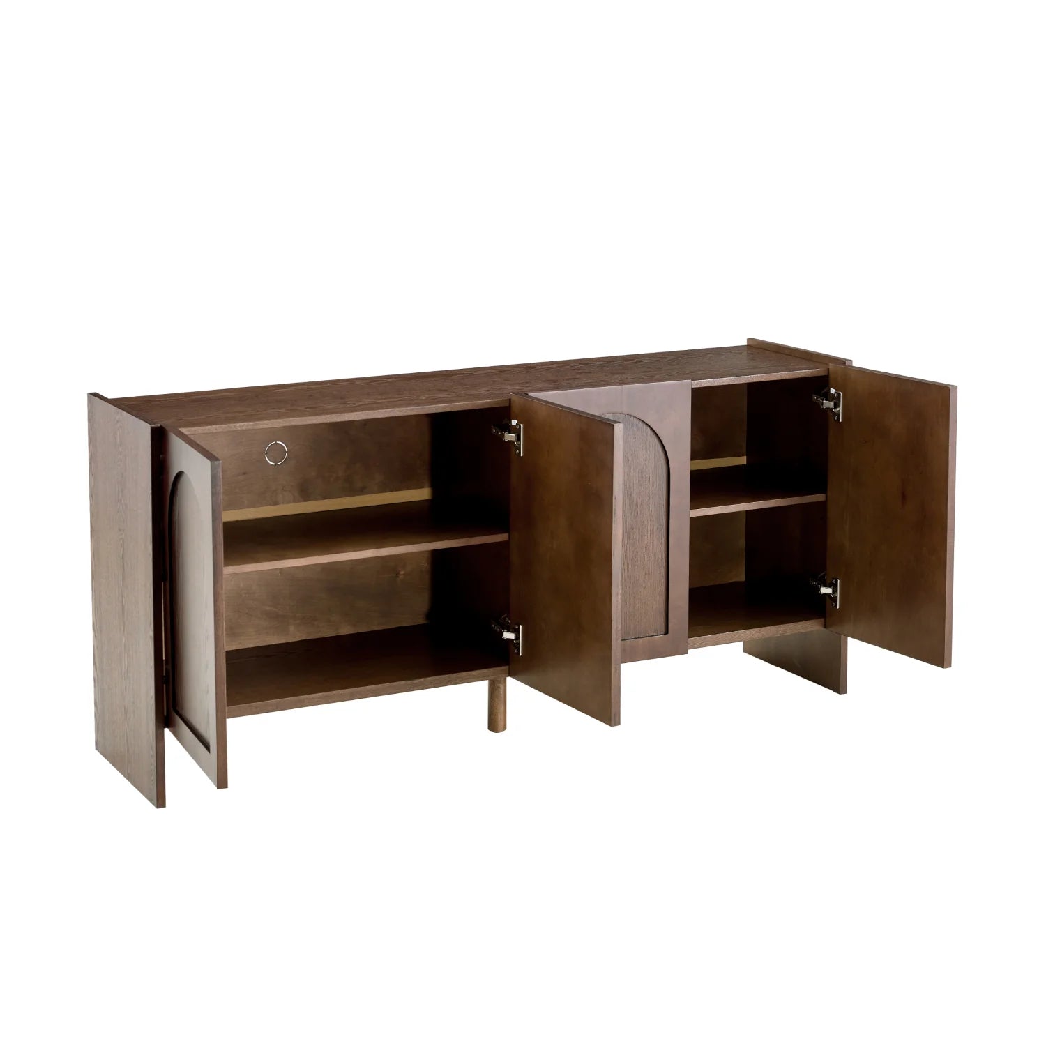 Luxury Arched Wood 4-Door Sideboard European Style for Villa