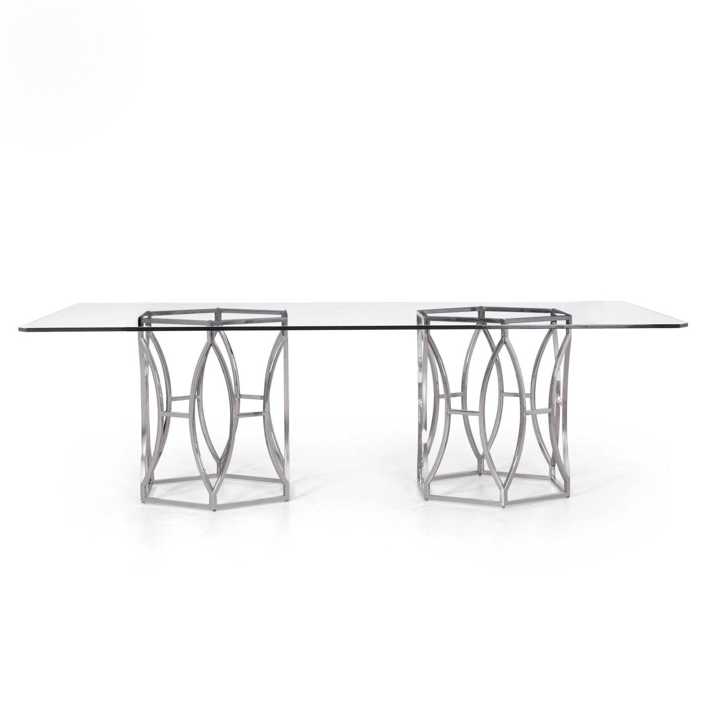 Luxury Argent Dining Table Modern Italian Style for Villa