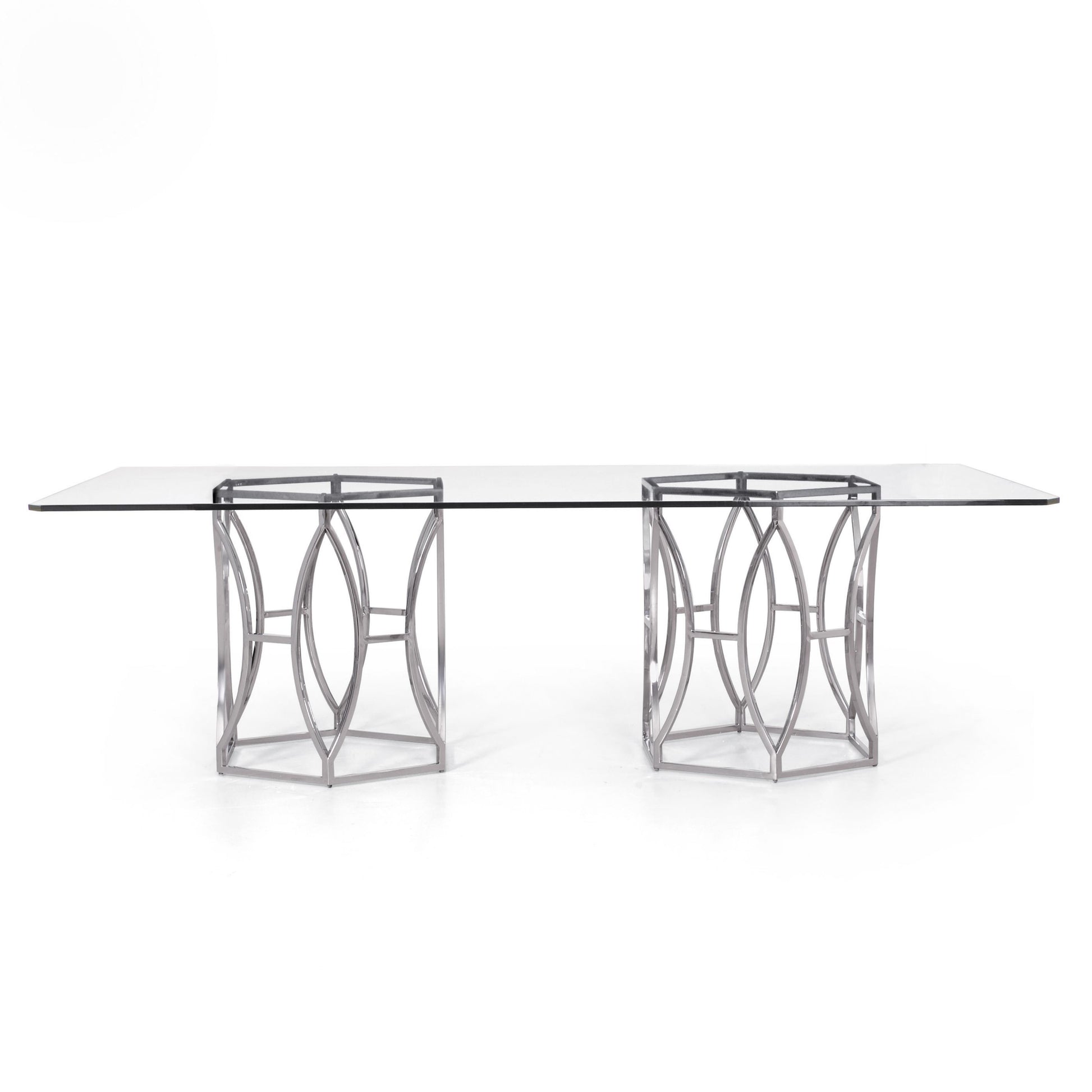 Luxury Argent Dining Table Modern Italian Style for Villa