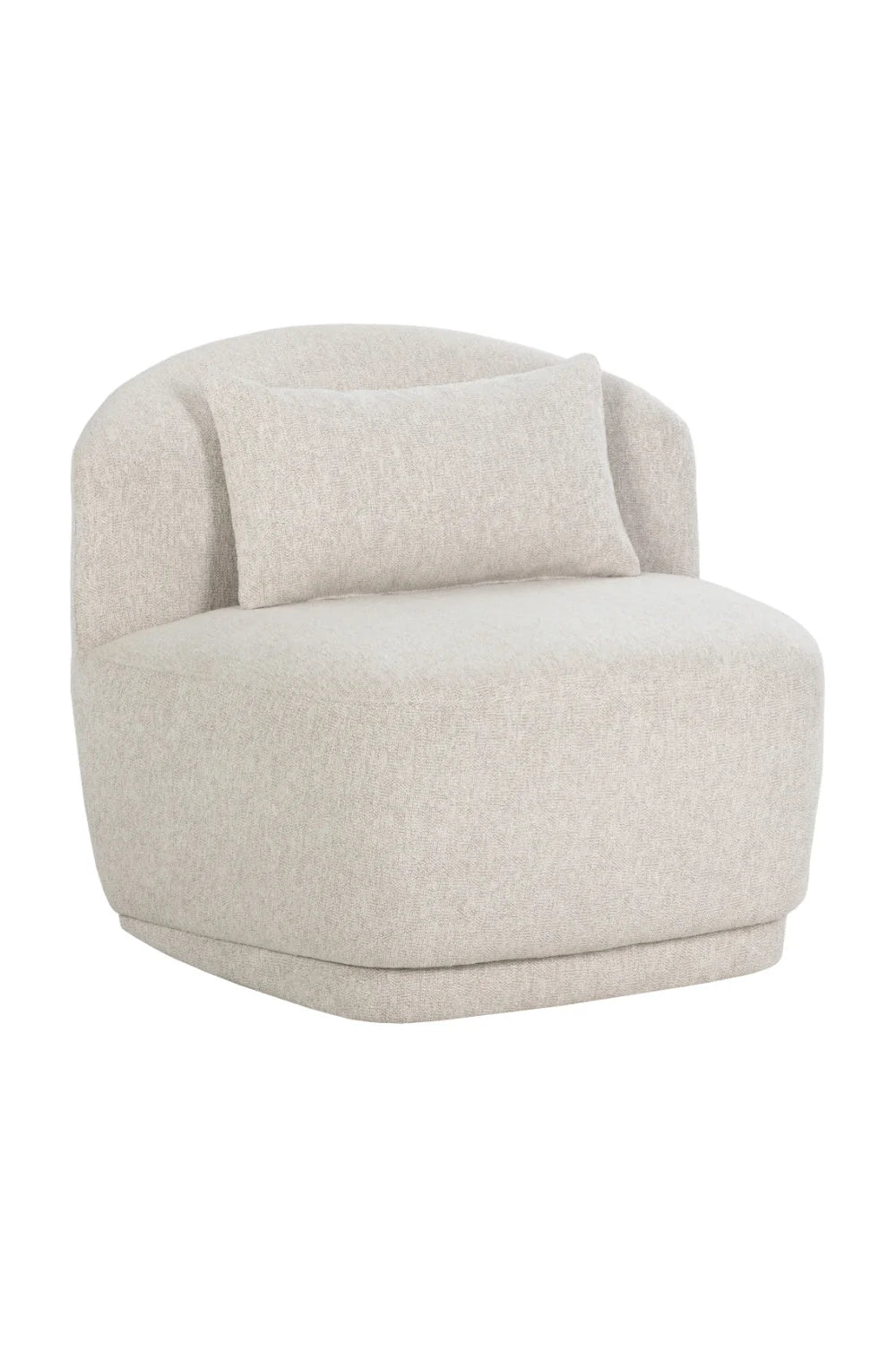 Luxury Armless Swivel Lounge Chair Modern Italian Style for Villa