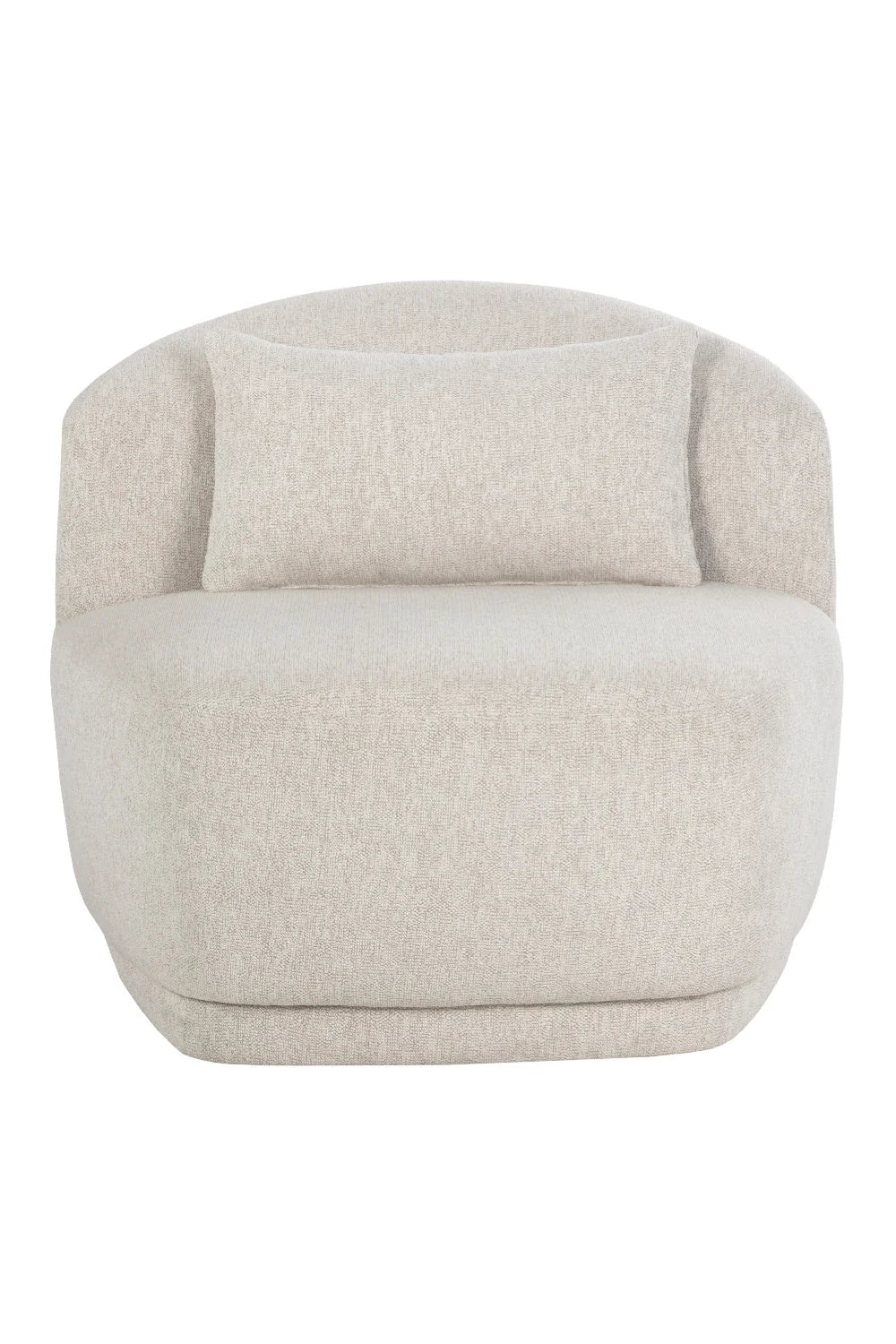 Luxury Armless Swivel Lounge Chair Modern Italian Style for Villa