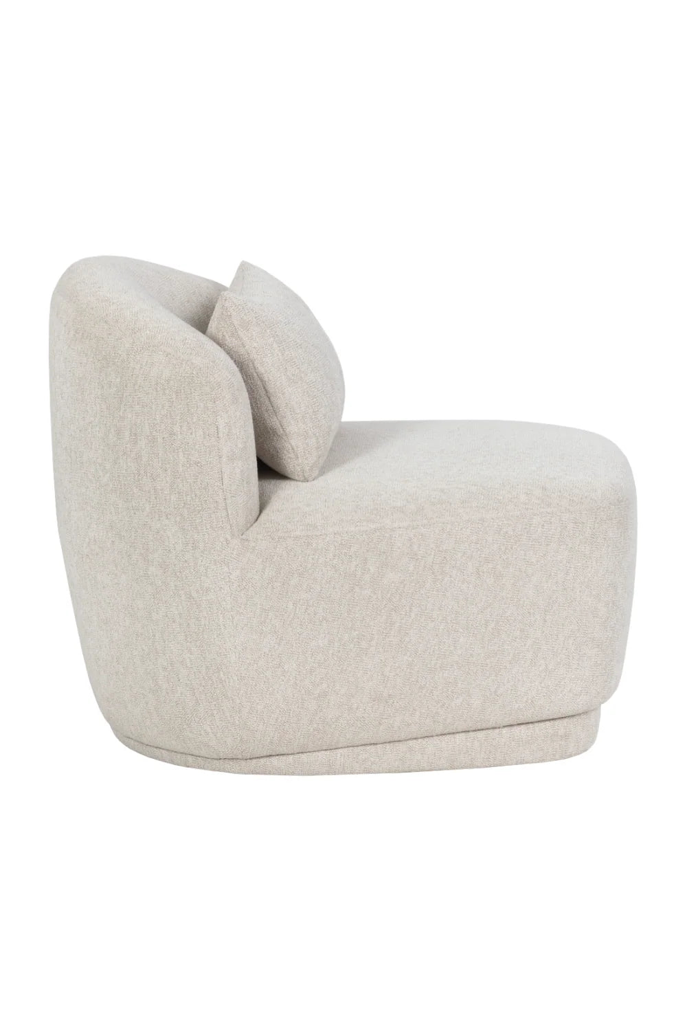 Luxury Armless Swivel Lounge Chair Modern Italian Style for Villa