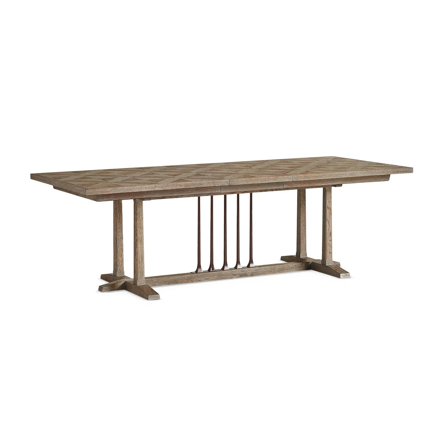 Luxury Ash Driftwood Extendable Dining Table Modern Italian Style for Villa