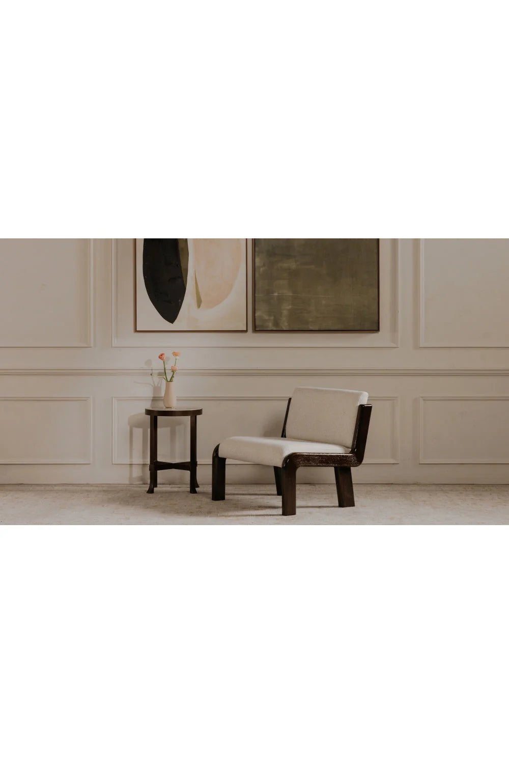 Luxury Ash Framed Lounge Chair Modern Italian Style for Villa