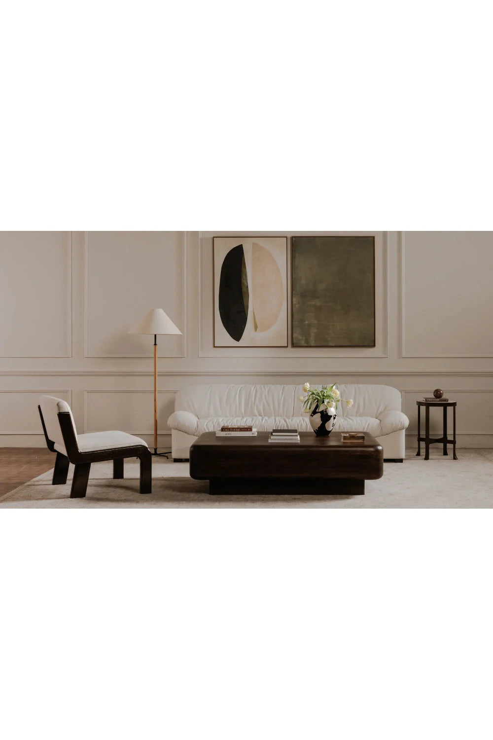 Luxury Ash Framed Lounge Chair Modern Italian Style for Villa