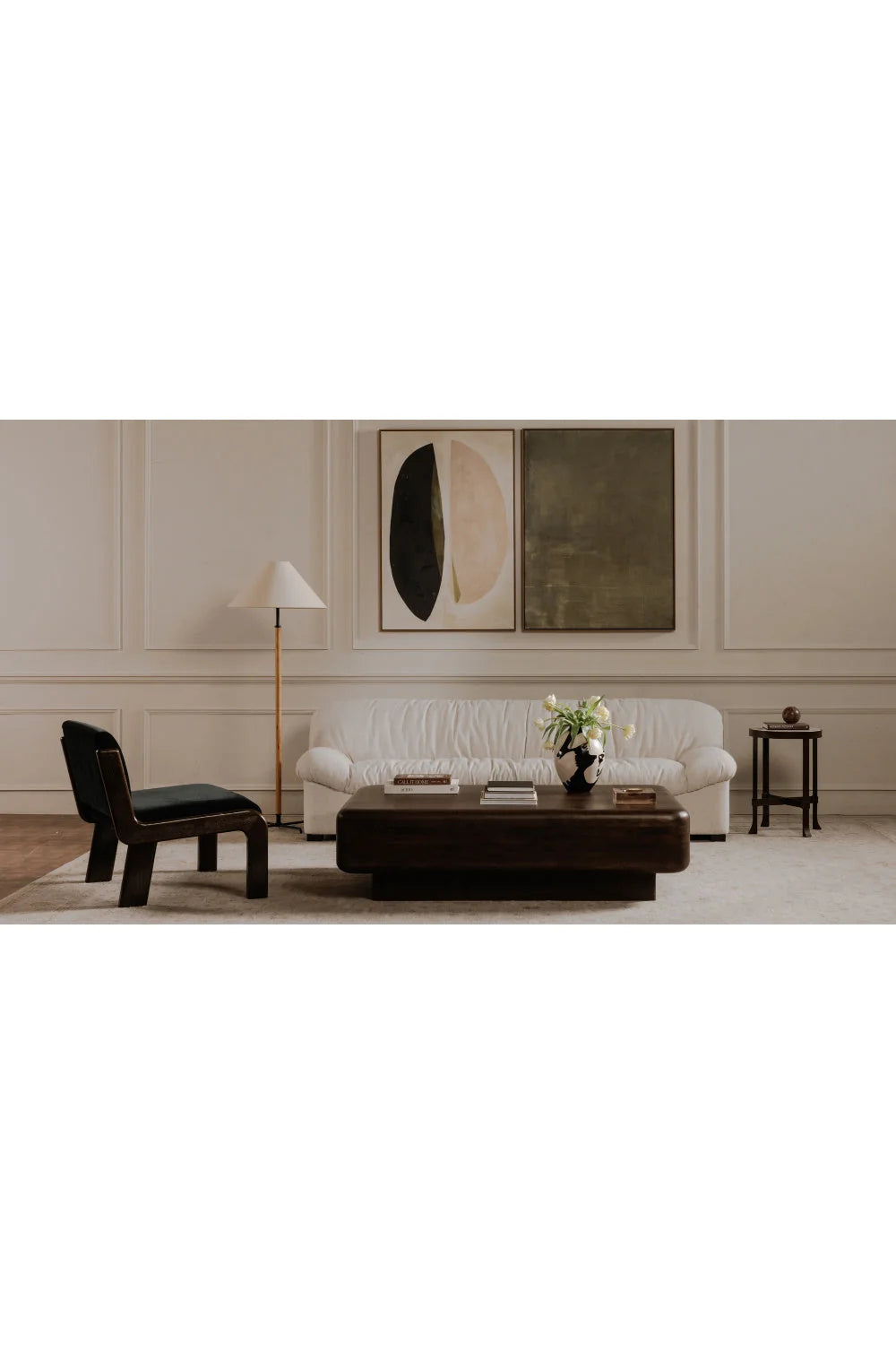 Luxury Ash Framed Lounge Chair Modern Italian Style for Villa