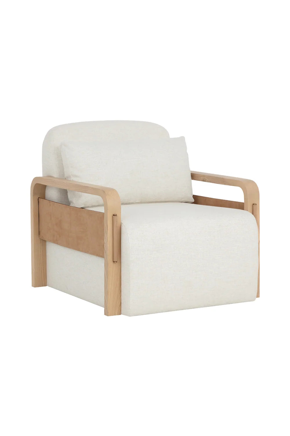 Luxury Ash-Framed Swivel Lounge Chair Modern Italian Style for Villa