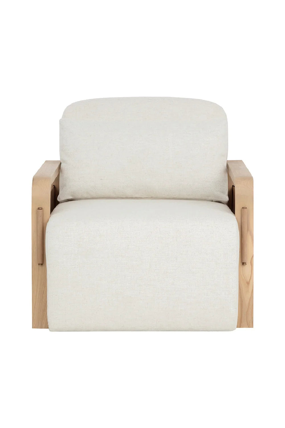 Luxury Ash-Framed Swivel Lounge Chair Modern Italian Style for Villa