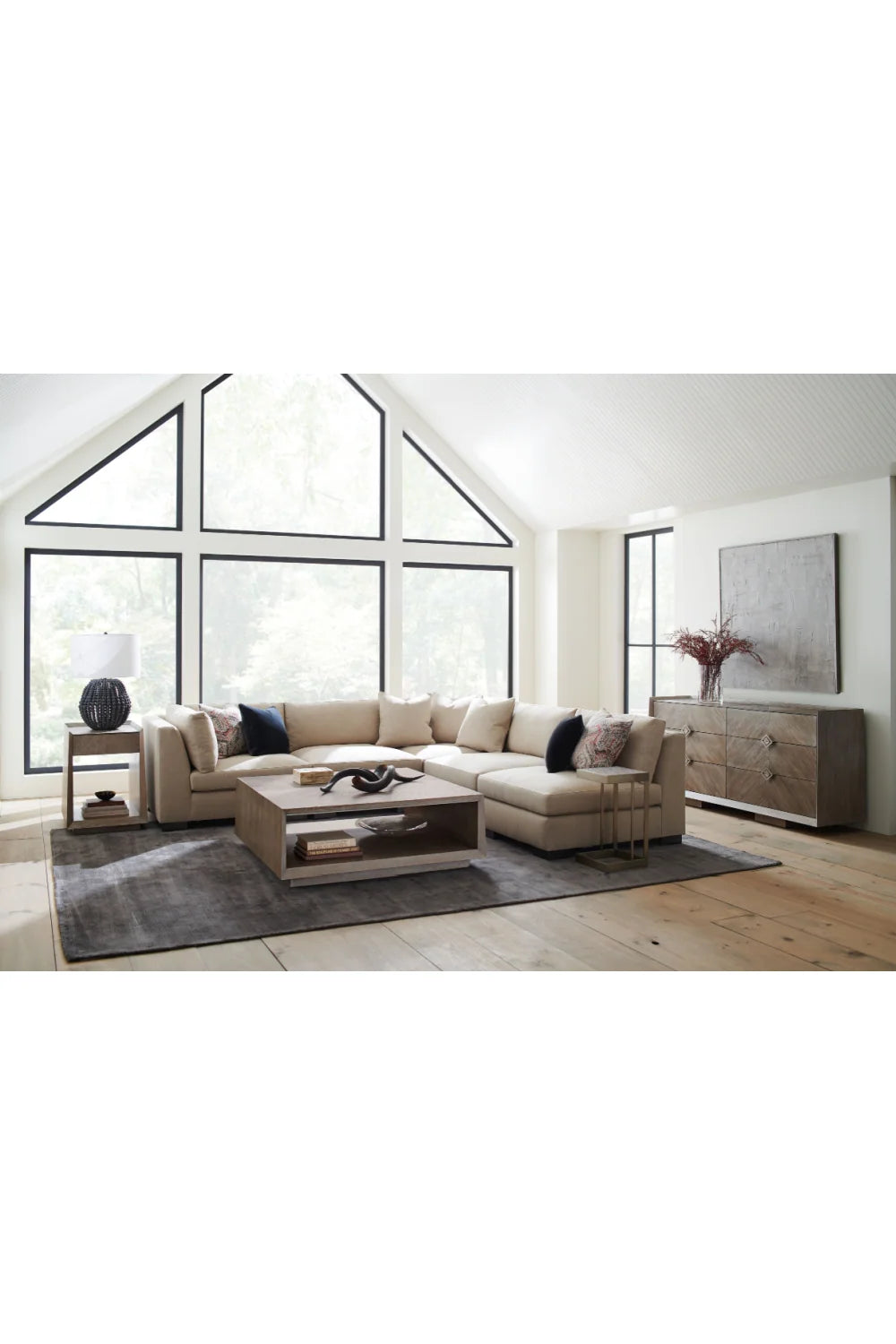 Luxury Ash Square Coffee Table Modern Italian Style for Villa