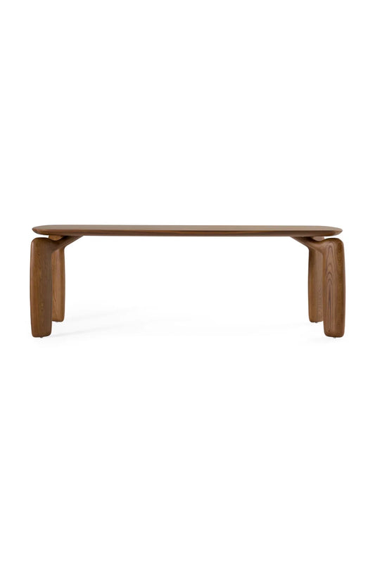 Luxury Ash Veneer Rectangular Dining Table Modern Italian Style for Villa