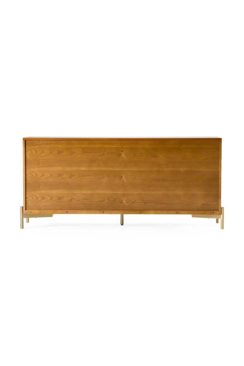 Luxury Ash Wood 4-Door Sideboard European Style for Villa