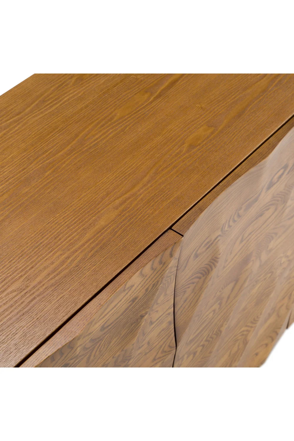 Luxury Ash Wood 4-Door Sideboard European Style for Villa