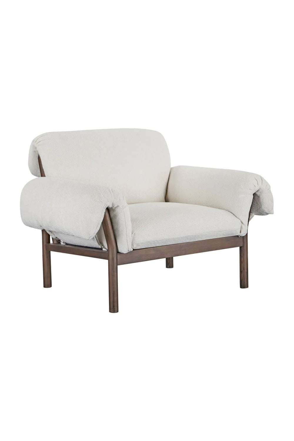 Luxury Ash Wood Lounge Chair Modern Italian Style for Villa