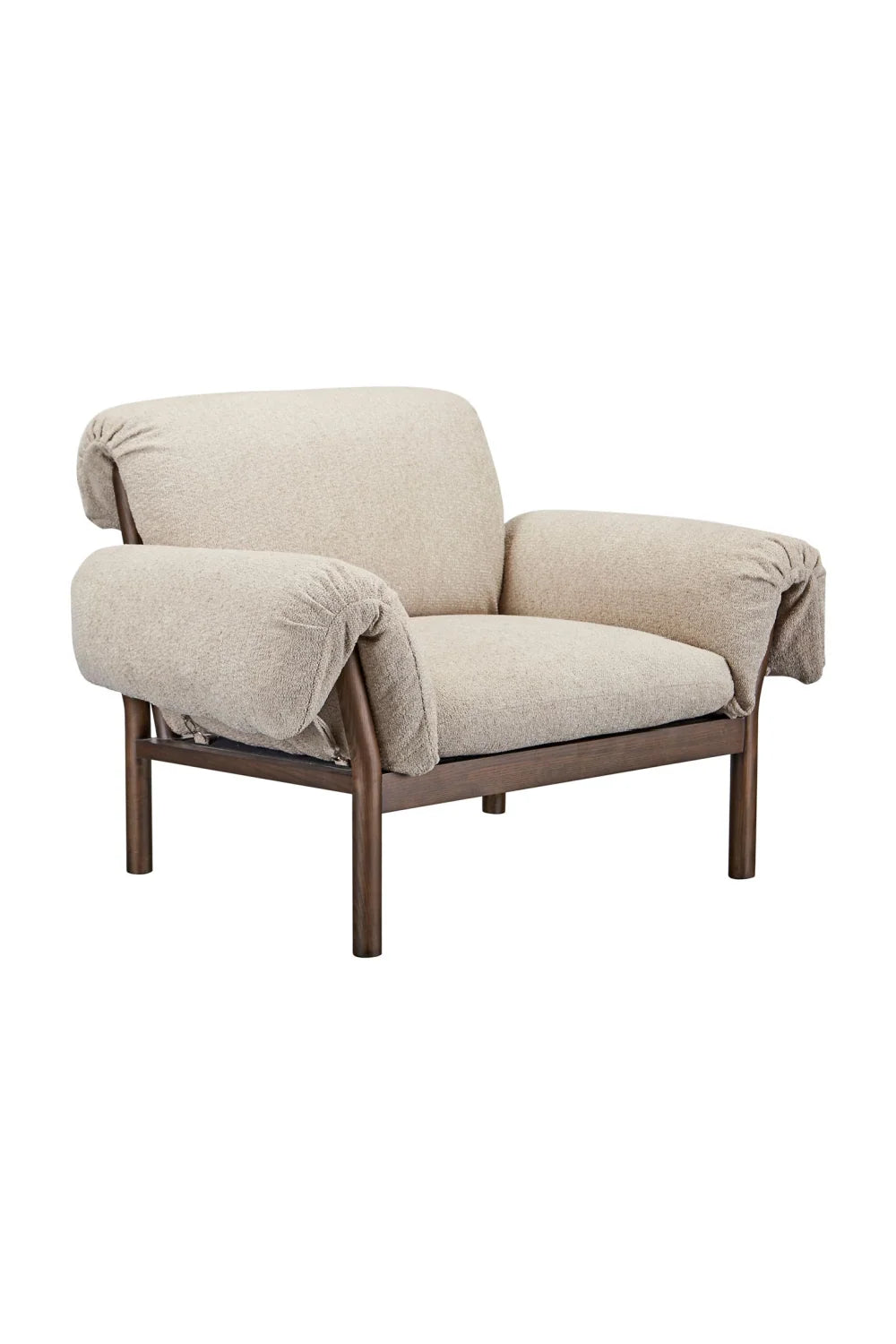Luxury Ash Wood Lounge Chair Modern Italian Style for Villa