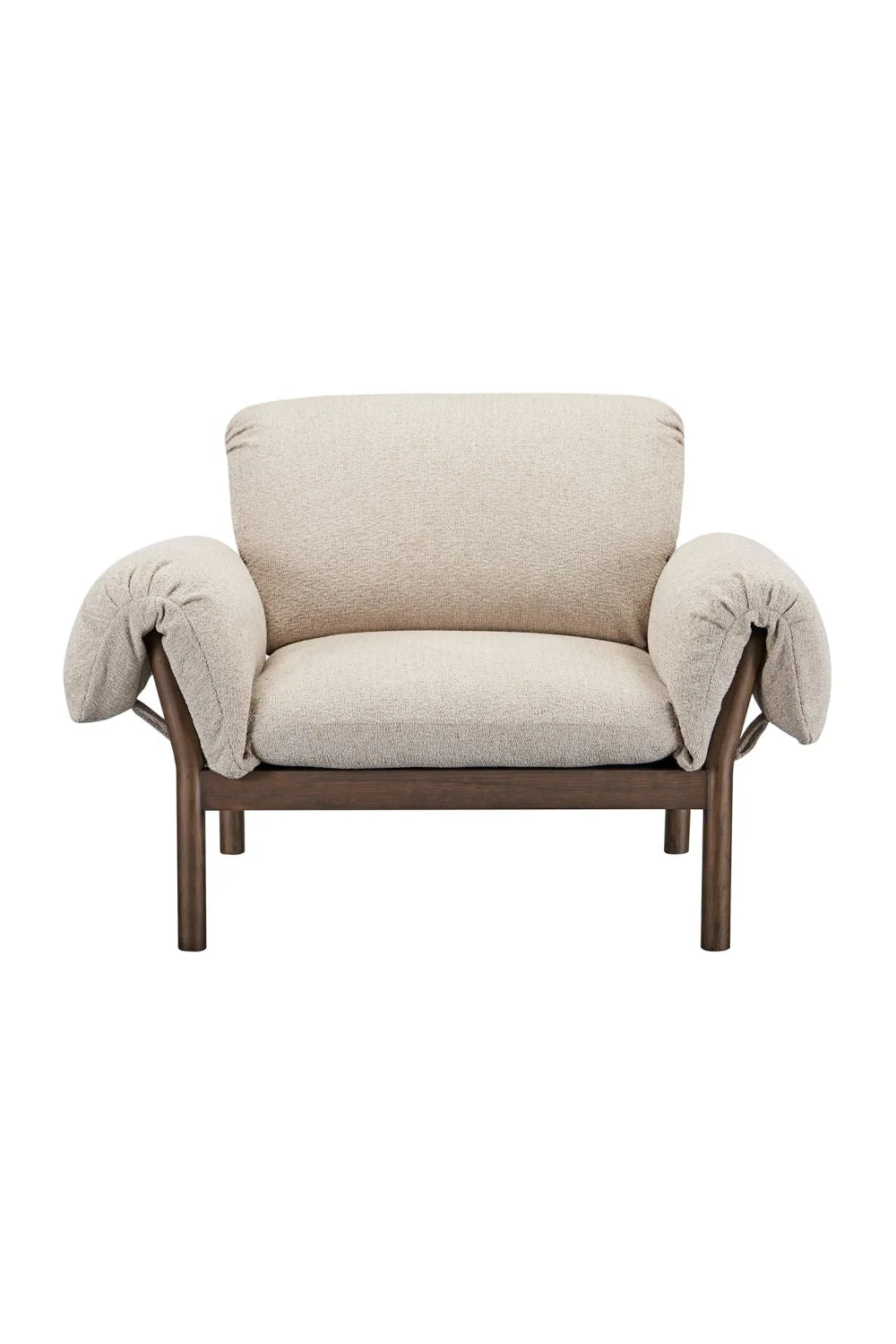 Luxury Ash Wood Lounge Chair Modern Italian Style for Villa