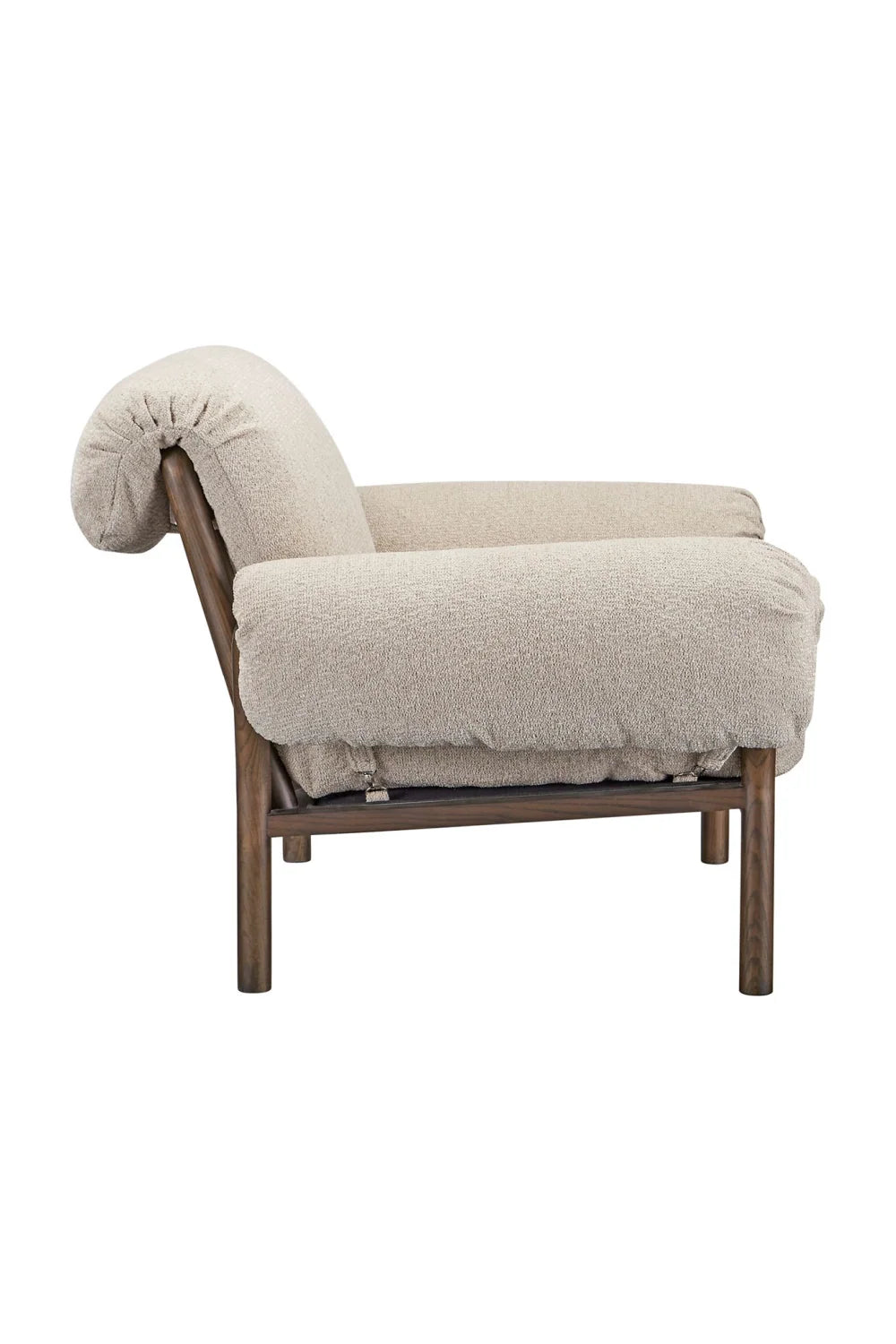 Luxury Ash Wood Lounge Chair Modern Italian Style for Villa