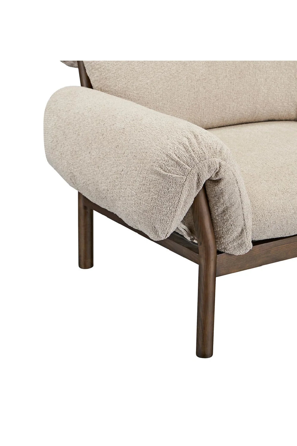 Luxury Ash Wood Lounge Chair Modern Italian Style for Villa