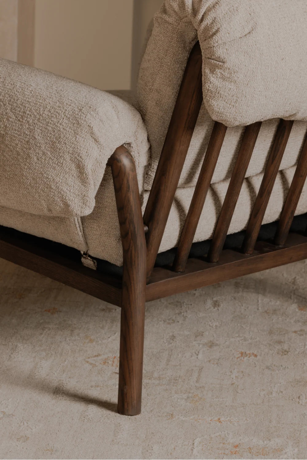 Luxury Ash Wood Lounge Chair Modern Italian Style for Villa