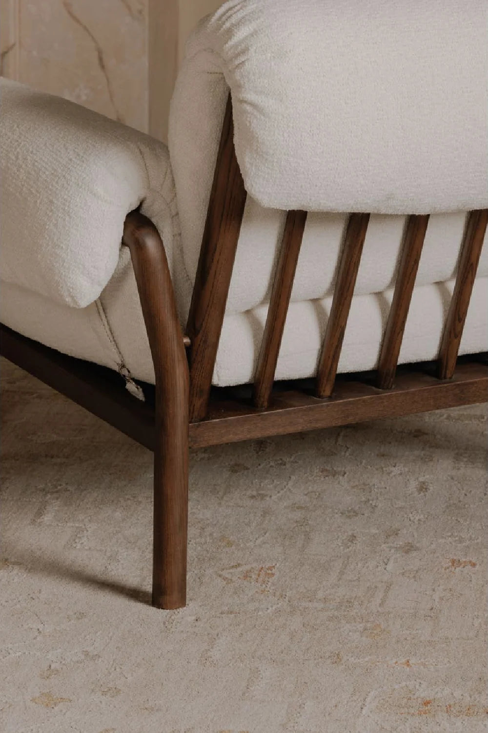 Luxury Ash Wood Lounge Chair Modern Italian Style for Villa