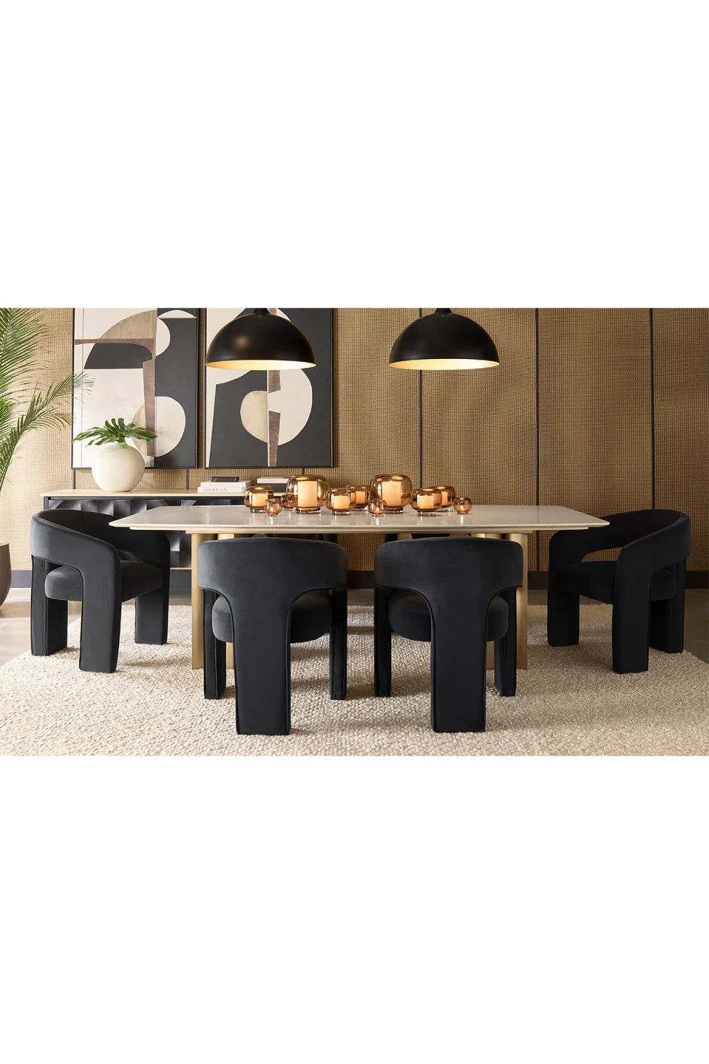 Luxury Astara Marble Dining Table Modern Italian Style for Villa