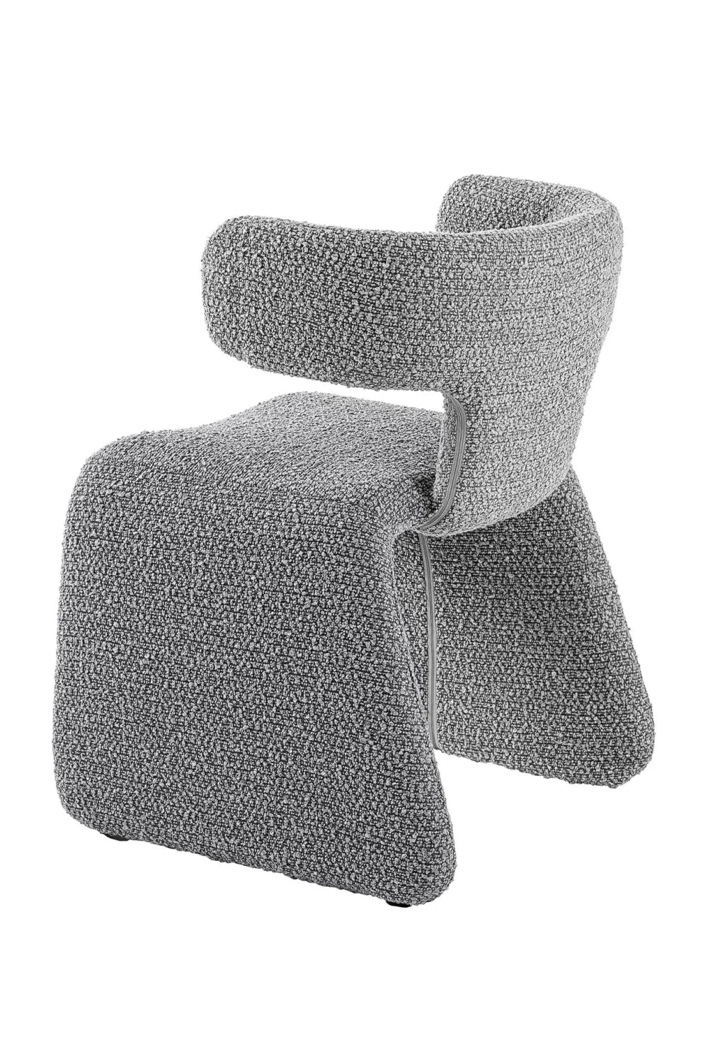 Luxury Asymmetrical Fabric Dining Chair European Style for Villa