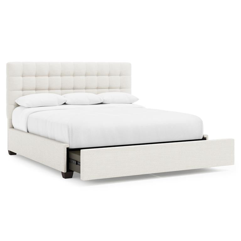 Luxury Avery Fabric Panel Bed Modern Italian Style for Villa