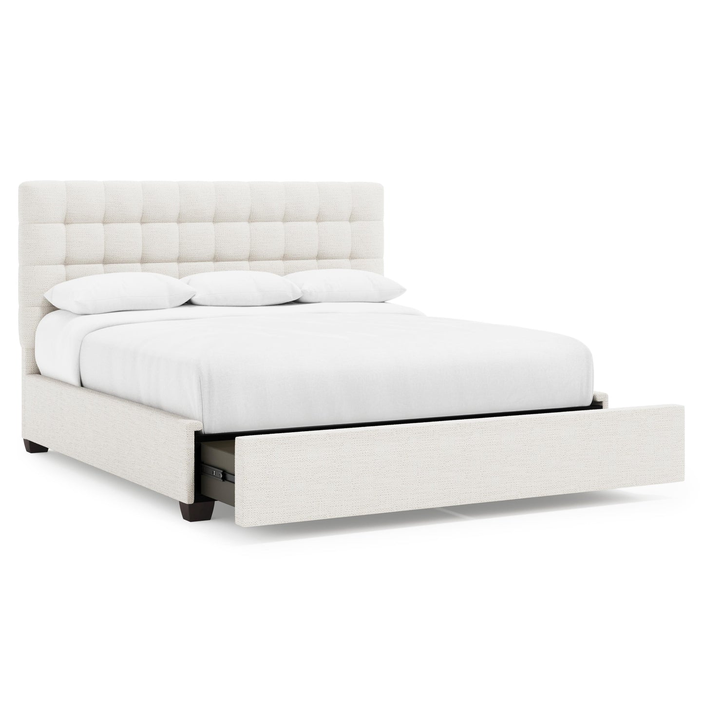 Luxury Avery Fabric Panel Bed Modern Italian Style for Villa
