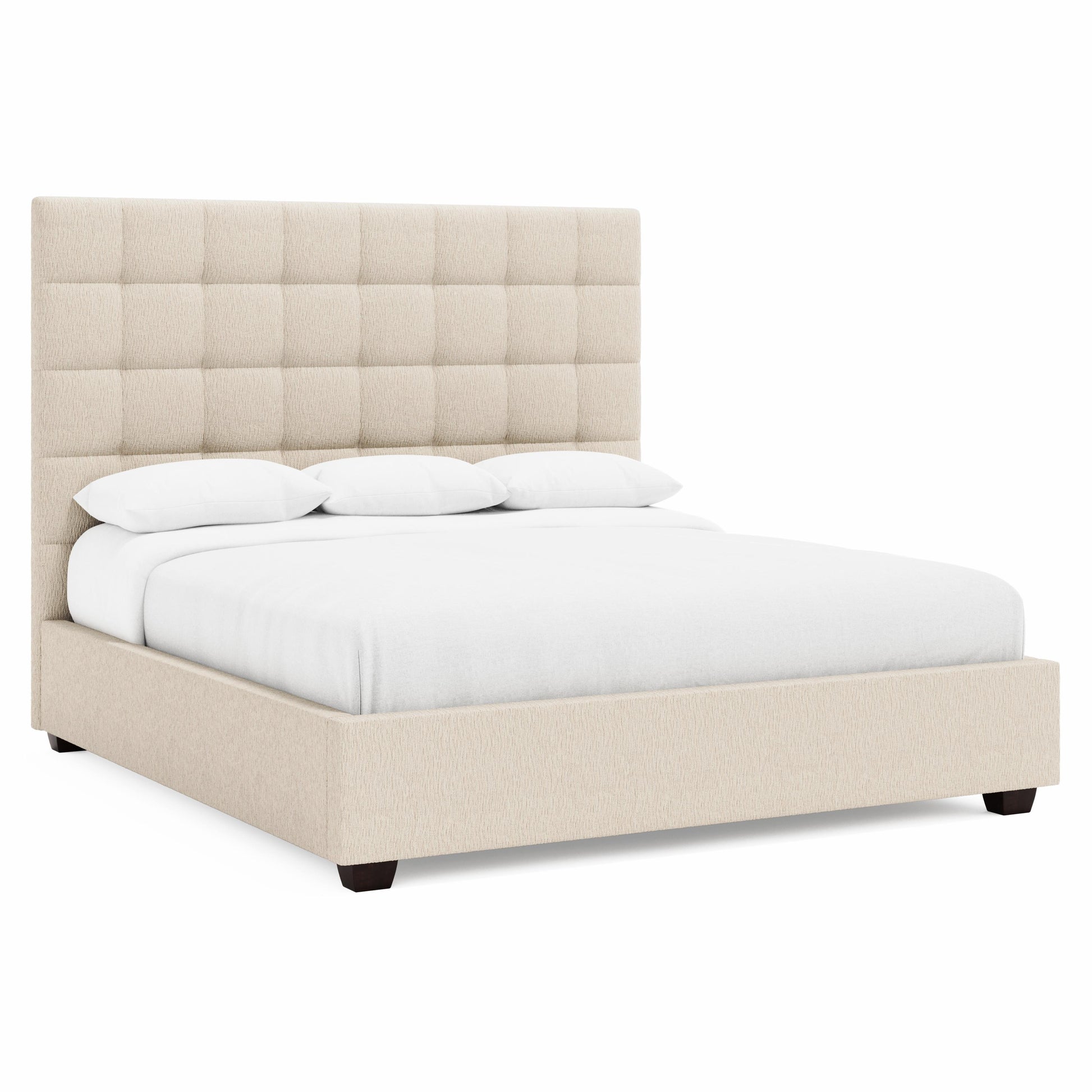 Luxury Avery Fabric Panel Bed Modern Italian Style for Villa