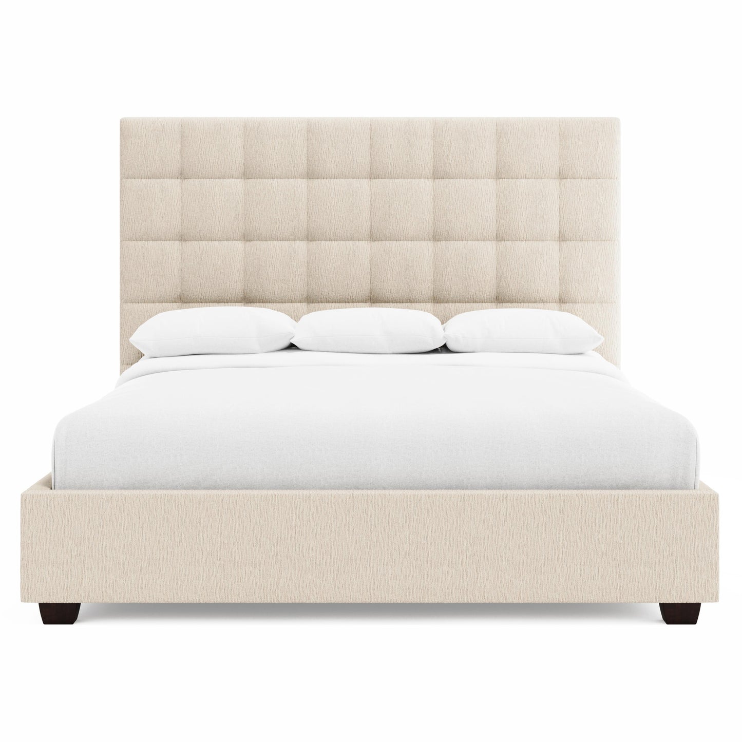 Luxury Avery Fabric Panel Bed Modern Italian Style for Villa