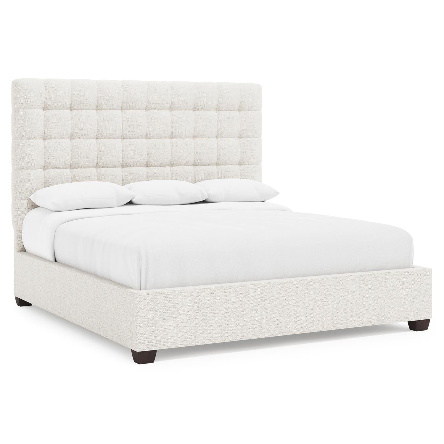 Luxury Avery Fabric Panel Bed Modern Italian Style for Villa