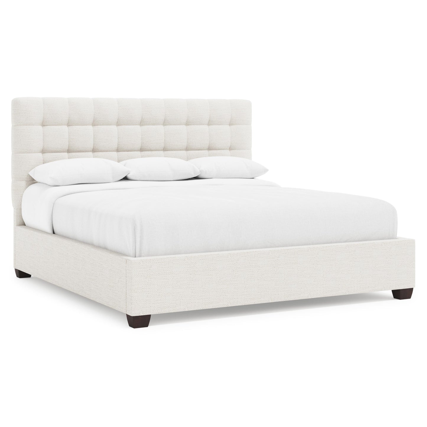 Luxury Avery Fabric Panel Bed Modern Italian Style for Villa
