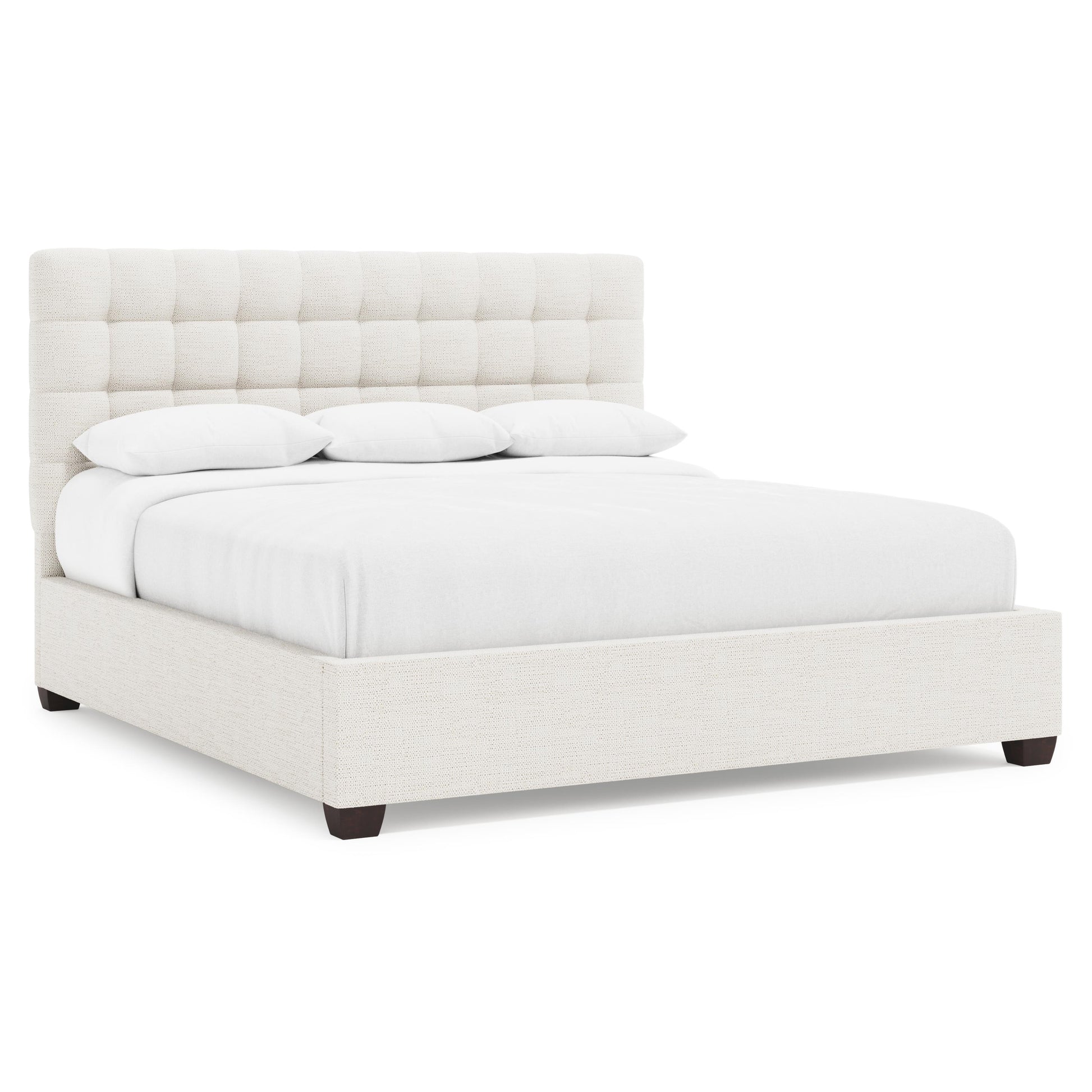 Luxury Avery Fabric Panel Bed Modern Italian Style for Villa