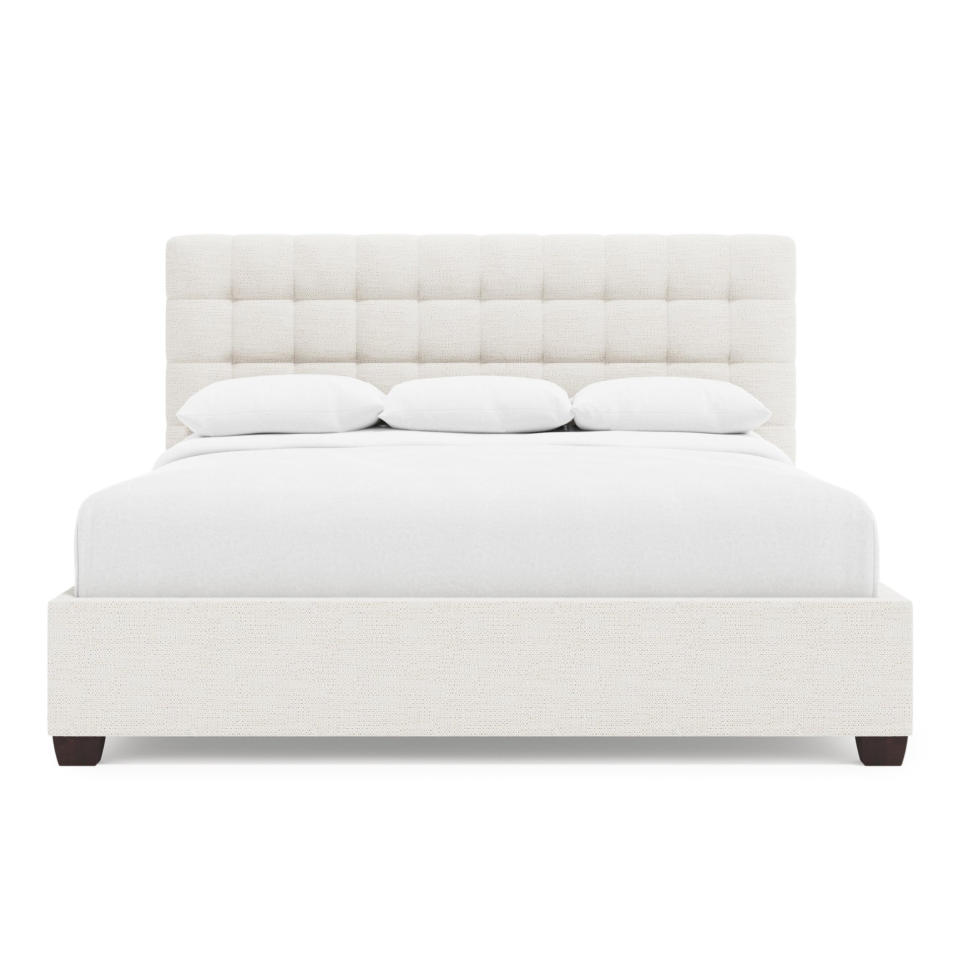 Luxury Avery Fabric Panel Bed Modern Italian Style for Villa