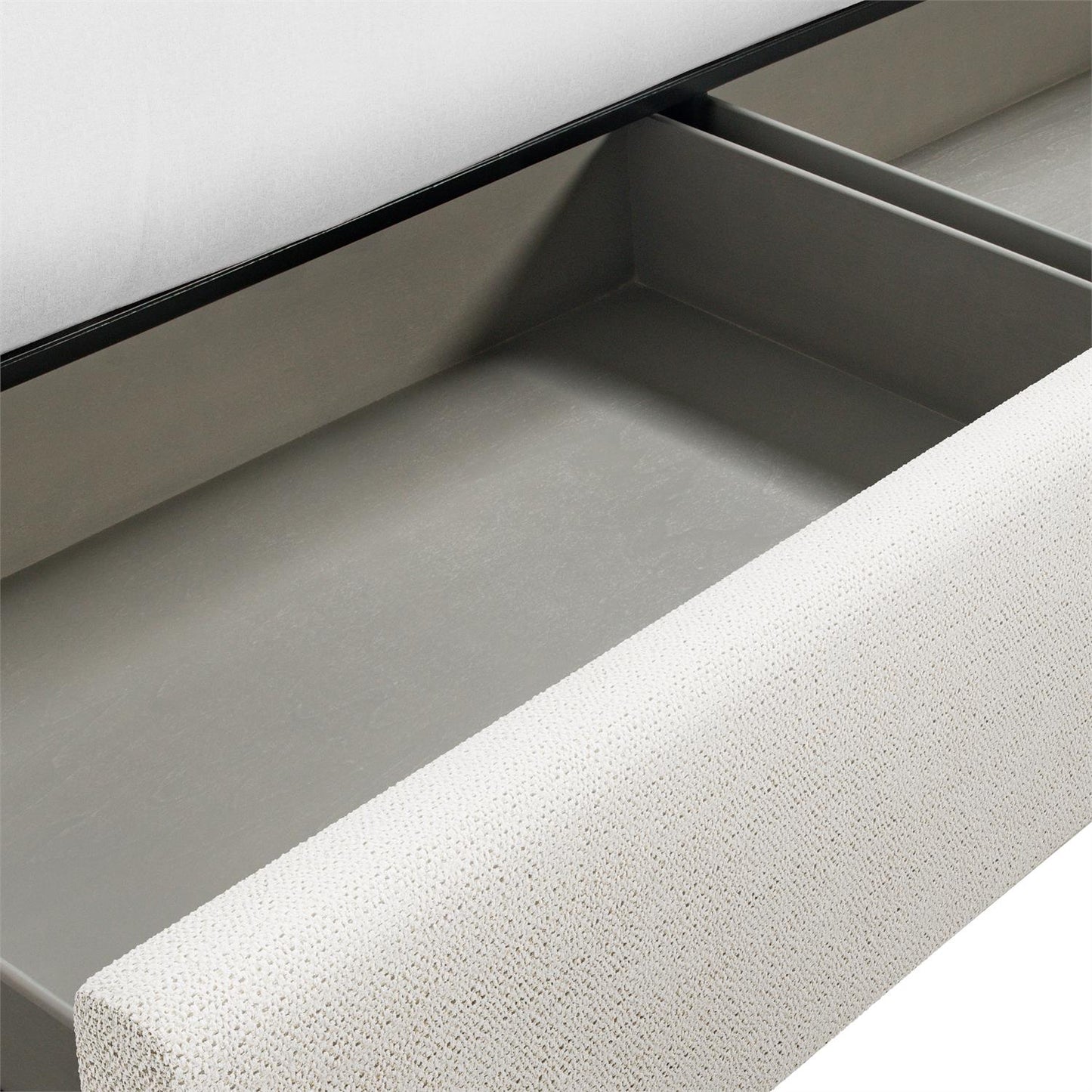 Luxury Avery Fabric Panel Bed Modern Italian Style for Villa